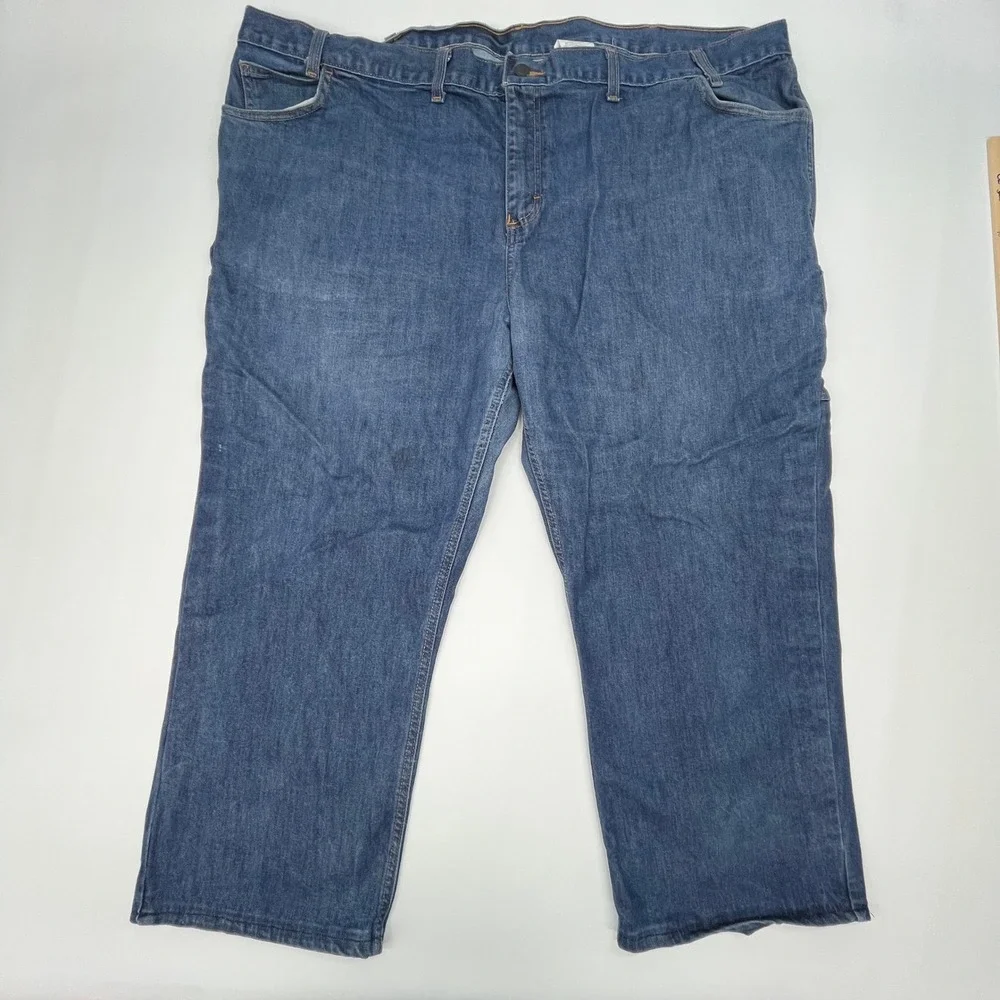 Crude FR Mens Flame Resistant Carpenter Jeans Blue 50x26 CAT 2 Workwear Denim